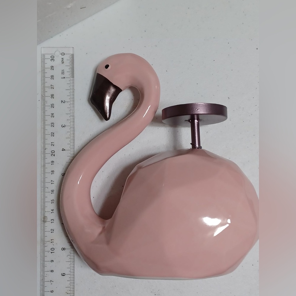 Pink Flamingo Candle Holder NEW Ceramic